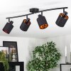 Fallhagen Plafondlamp, Plafondspot Zwart, 4-lichts