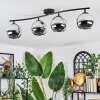Koyoto Plafondlamp, Kogellampje Chroom, Rookkleurig, 4-lichts
