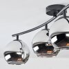 Koyoto Plafondlamp, Kogellampje Chroom, Rookkleurig, 4-lichts