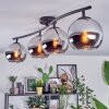 Koyoto Plafondlamp, Kogellampje Chroom, Rookkleurig, 4-lichts
