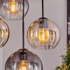 Koyoto Hanglamp, Kogellampje, Hanglamp 35 cm Amber, Duidelijk, Rookkleurig, 4-lichts