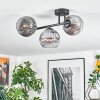 Ripoll Plafondlamp, Kogellampje Chroom, Duidelijk, Rookkleurig, 3-lichts