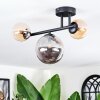 Chehalis Plafondlamp, Kogellampje Amber, Rookkleurig, 3-lichts