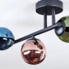 Chehalis Plafondlamp, Kogellampje Blauw, Groen, Koperkleurig, 3-lichts