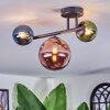 Chehalis Plafondlamp, Kogellampje Blauw, Groen, Koperkleurig, 3-lichts