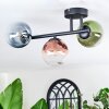 Chehalis Plafondlamp, Kogellampje Blauw, Groen, Duidelijk, Koperkleurig, 3-lichts