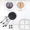 Koyoto Hanglamp, Kogellampje, Hanglamp Amber, Rookkleurig, 4-lichts