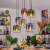Lauden Hanglamp, Hanglamp Blauw, Groen, Duidelijk, Koperkleurig, Rookkleurig, 6-lichts