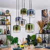 Lauden Hanglamp, Hanglamp Blauw, Groen, Duidelijk, Rookkleurig, 6-lichts