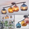 Koyoto Plafondlamp, Kogellampje Blauw, Goud, Koperkleurig, 4-lichts