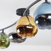 Koyoto Plafondlamp, Kogellampje Blauw, Groen, Duidelijk, Koperkleurig, 4-lichts