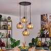 Koyoto Hanglamp, Kogellampje, Hanglamp Amber, 4-lichts