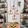 Koyoto Hanglamp, Kogellampje, Hanglamp Amber, 4-lichts