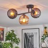 Koyoto Plafondlamp, Kogellampje Amber, Rookkleurig, 3-lichts