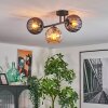 Koyoto Plafondlamp, Kogellampje Amber, Rookkleurig, 3-lichts