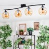 Ripoll Plafondlamp, Kogellampje Amber, 4-lichts