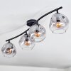 Ripoll Plafondlamp, Kogellampje Duidelijk, Rookkleurig, 4-lichts