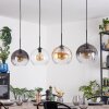 Koyoto Hanglamp, Kogellampje, Hanglamp Amber, Duidelijk, Rookkleurig, 4-lichts