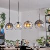 Koyoto Hanglamp, Kogellampje, Hanglamp Amber, Duidelijk, Rookkleurig, 4-lichts
