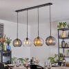Koyoto Hanglamp, Kogellampje, Hanglamp Amber, Duidelijk, Rookkleurig, 4-lichts