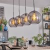 Koyoto Hanglamp, Kogellampje, Hanglamp Rookkleurig, 4-lichts