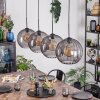 Koyoto Hanglamp, Kogellampje, Hanglamp Rookkleurig, 4-lichts