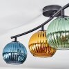 Koyoto Plafondlamp, Kogellampje Blauw, Goud, Groen, 4-lichts