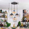 Koyoto Hanglamp, Kogellampje, Hanglamp Amber, Duidelijk, Rookkleurig, 4-lichts