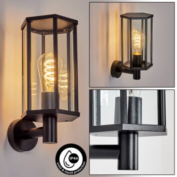Monfanim Wandlamp voor buiten, Wandlamp Zwart, 1-licht