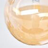 Chehalis Plafondlamp, Kogellampje Amber, Rookkleurig, 3-lichts