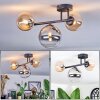 Chehalis Plafondlamp, Kogellampje Amber, Duidelijk, Rookkleurig, 3-lichts