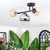 Chehalis Plafondlamp, Kogellampje Amber, Duidelijk, Rookkleurig, 3-lichts