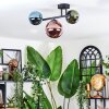 Chehalis Plafondlamp, Kogellampje Blauw, Groen, Koperkleurig, 3-lichts