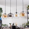 Koyoto Hanglamp, Kogellampje, Hanglamp Amber, Duidelijk, Rookkleurig, 4-lichts