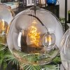 Koyoto Hanglamp, Kogellampje, Hanglamp Amber, Duidelijk, Rookkleurig, 4-lichts