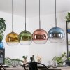Koyoto Hanglamp, Kogellampje, Hanglamp Blauw, Goud, Groen, Duidelijk, Koperkleurig, 4-lichts