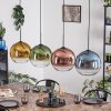 Koyoto Hanglamp, Kogellampje, Hanglamp Blauw, Goud, Groen, Duidelijk, Koperkleurig, 4-lichts