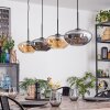 Mertola Hanglamp, Hanglamp Amber, Rookkleurig, 4-lichts