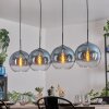 Koyoto Hanglamp, Kogellampje, Hanglamp Blauw, Duidelijk, 4-lichts