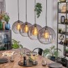 Koyoto Hanglamp, Kogellampje, Hanglamp Duidelijk, Rookkleurig, 4-lichts