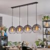 Koyoto Hanglamp, Kogellampje, Hanglamp Duidelijk, Rookkleurig, 4-lichts