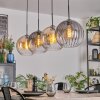 Koyoto Hanglamp, Kogellampje, Hanglamp Amber, Duidelijk, Rookkleurig, 4-lichts