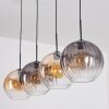 Koyoto Hanglamp, Kogellampje, Hanglamp Amber, Duidelijk, Rookkleurig, 4-lichts