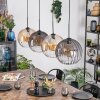 Koyoto Hanglamp, Kogellampje, Hanglamp Amber, Duidelijk, Rookkleurig, 4-lichts