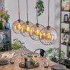 Koyoto Hanglamp, Kogellampje, Hanglamp Amber, Duidelijk, 4-lichts