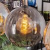 Koyoto Hanglamp, Kogellampje, Hanglamp Amber, Rookkleurig, 4-lichts
