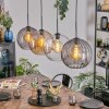 Koyoto Hanglamp, Kogellampje, Hanglamp Amber, Duidelijk, Rookkleurig, 4-lichts