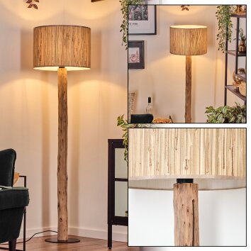 Bongal Staande lamp Natuurlijke kleuren, Zwart, 1-licht