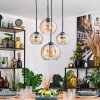 Koyoto Hanglamp, Kogellampje, Hanglamp Amber, Duidelijk, 4-lichts