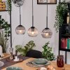 Koyoto Hanglamp, Kogellampje, Hanglamp Natuurlijke kleuren, Zwart, 3-lichts